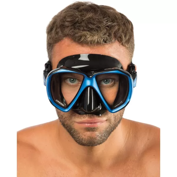 Cressi Perfect View Scuba Diving, Snorkeling Mask in Pure Comfortable Silicone - Available with Different Panoramic Lenses - Liberty: designed in Italy