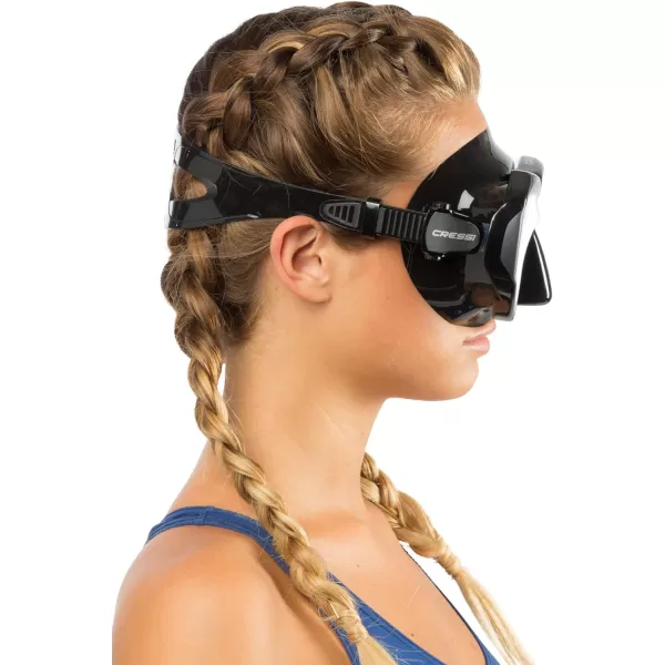 Cressi Perfect View Scuba Diving, Snorkeling Mask in Pure Comfortable Silicone - Available with Different Panoramic Lenses - Liberty: designed in Italy