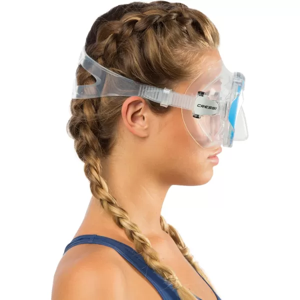 Cressi Perfect View Scuba Diving, Snorkeling Mask in Pure Comfortable Silicone - Available with Different Panoramic Lenses - Liberty: designed in Italy