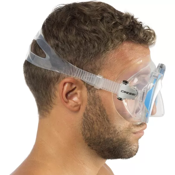 Cressi Perfect View Scuba Diving, Snorkeling Mask in Pure Comfortable Silicone - Available with Different Panoramic Lenses - Liberty: designed in Italy