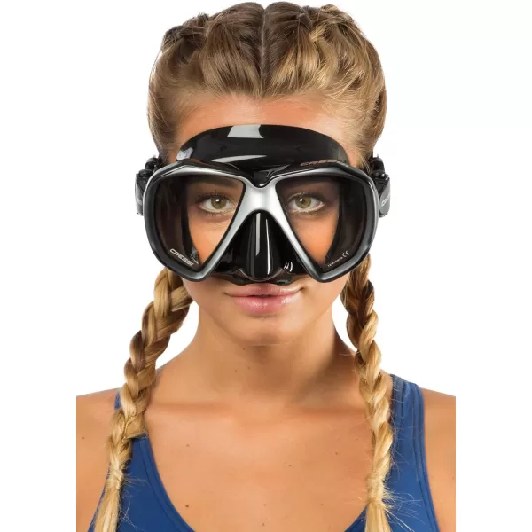 Cressi Perfect View Scuba Diving, Snorkeling Mask in Pure Comfortable Silicone - Available with Different Panoramic Lenses - Liberty: designed in Italy