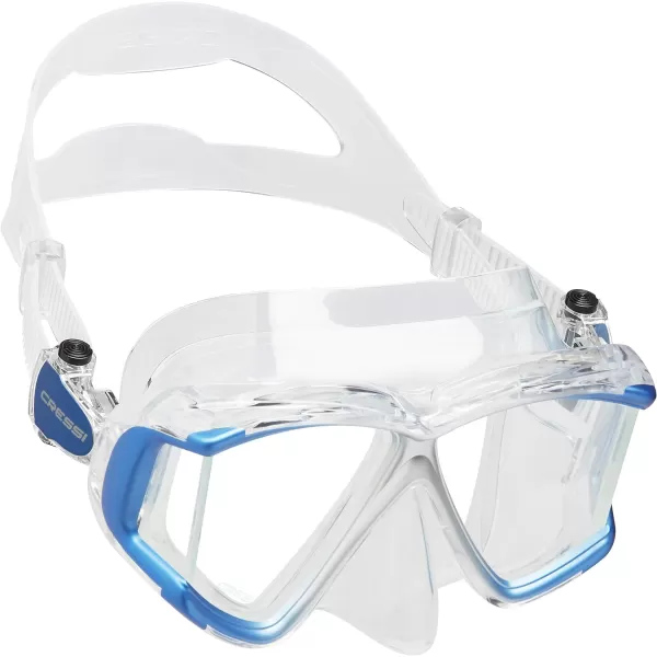 Cressi Perfect View Scuba Diving, Snorkeling Mask in Pure Comfortable Silicone - Available with Different Panoramic Lenses - Liberty: designed in Italy