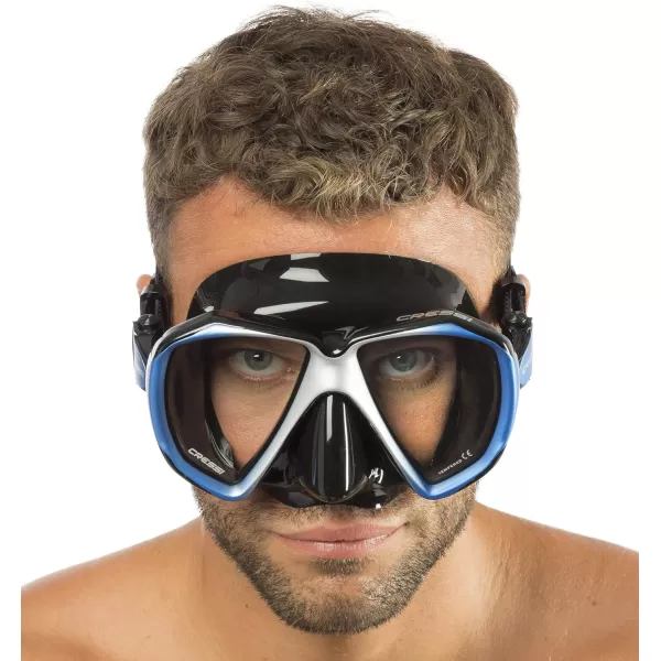 Cressi Perfect View Scuba Diving, Snorkeling Mask in Pure Comfortable Silicone - Available with Different Panoramic Lenses - Liberty: designed in Italy