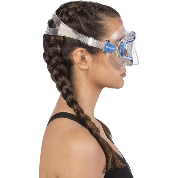Cressi Perfect View Scuba Diving, Snorkeling Mask in Pure Comfortable Silicone - Available with Different Panoramic Lenses - Liberty: designed in Italy