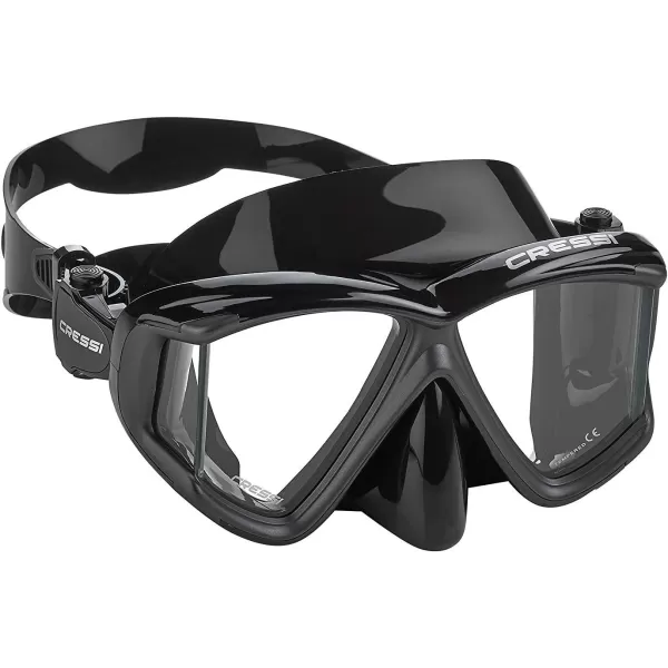 Cressi Perfect View Scuba Diving, Snorkeling Mask in Pure Comfortable Silicone - Available with Different Panoramic Lenses - Liberty: designed in Italy