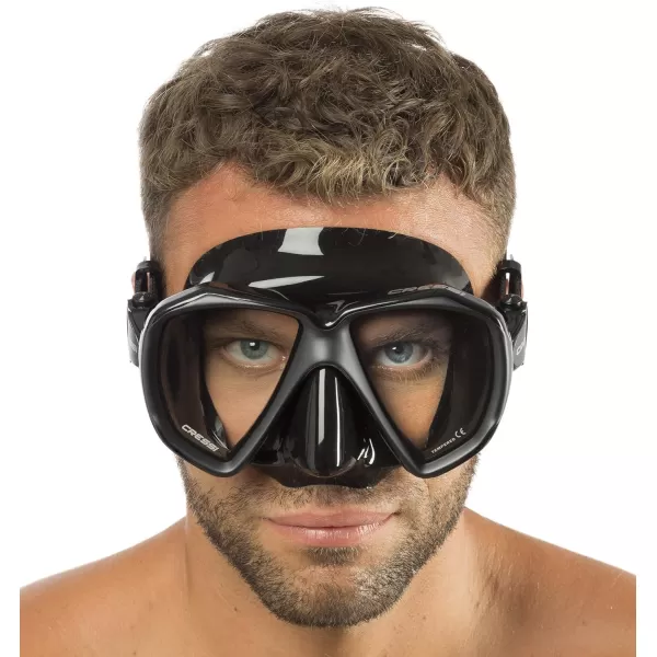 Cressi Perfect View Scuba Diving, Snorkeling Mask in Pure Comfortable Silicone - Available with Different Panoramic Lenses - Liberty: designed in Italy