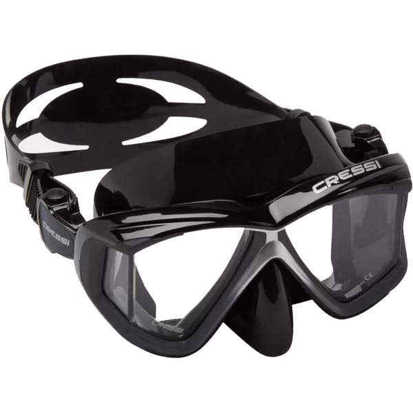 Cressi Perfect View Scuba Diving, Snorkeling Mask in Pure Comfortable Silicone - Available with Different Panoramic Lenses - Liberty: designed in Italy