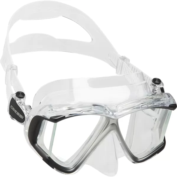 Cressi Perfect View Scuba Diving, Snorkeling Mask in Pure Comfortable Silicone - Available with Different Panoramic Lenses - Liberty: designed in Italy