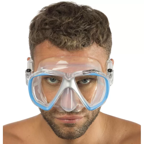 Cressi Perfect View Scuba Diving, Snorkeling Mask in Pure Comfortable Silicone - Available with Different Panoramic Lenses - Liberty: designed in Italy