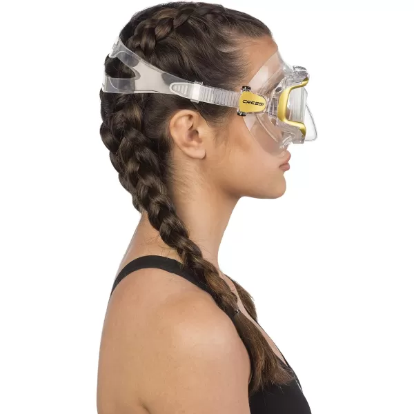 Cressi Perfect View Scuba Diving, Snorkeling Mask in Pure Comfortable Silicone - Available with Different Panoramic Lenses - Liberty: designed in Italy