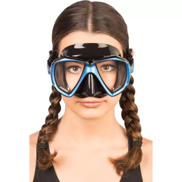 Cressi Perfect View Scuba Diving, Snorkeling Mask in Pure Comfortable Silicone - Available with Different Panoramic Lenses - Liberty: designed in Italy