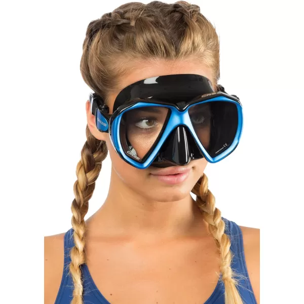 Cressi Perfect View Scuba Diving, Snorkeling Mask in Pure Comfortable Silicone - Available with Different Panoramic Lenses - Liberty: designed in Italy