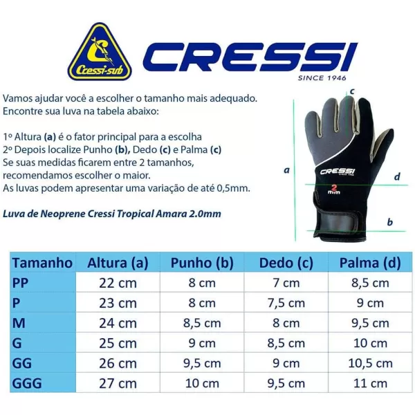 Cressi Premium Neoprene Water Sports and Scuba Diving Adult Gloves - Tropical Quality Since 1946