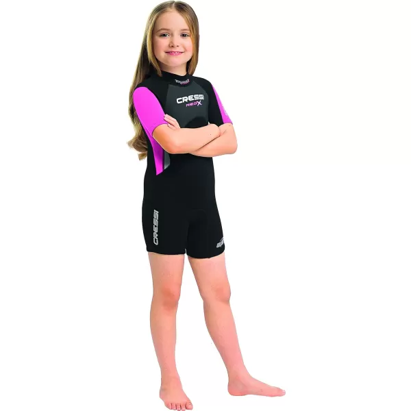 Cressi Shorty Junior Wetsuit for Snorkeling, Surfing, Paddleboarding - for Kids age 2 to 13 Years Old | Made of Double-Lined 3mm Neoprene, Ideal for Medium Cold Water | Med X Junior: designed in Italy
