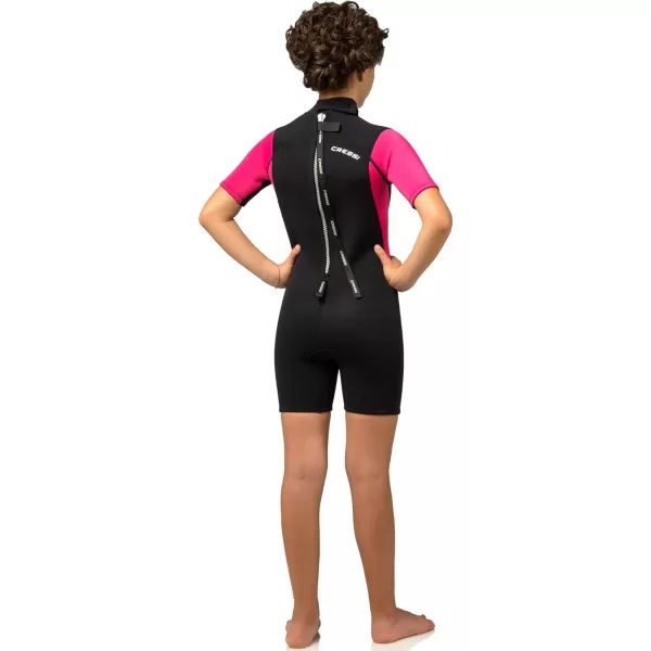 Cressi Shorty Junior Wetsuit for Snorkeling, Surfing, Paddleboarding - for Kids age 2 to 13 Years Old | Made of Double-Lined 3mm Neoprene, Ideal for Medium Cold Water | Med X Junior: designed in Italy