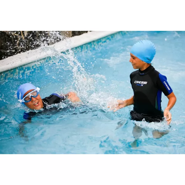 Cressi Shorty Junior Wetsuit for Snorkeling, Surfing, Paddleboarding - for Kids age 2 to 13 Years Old | Made of Double-Lined 3mm Neoprene, Ideal for Medium Cold Water | Med X Junior: designed in Italy