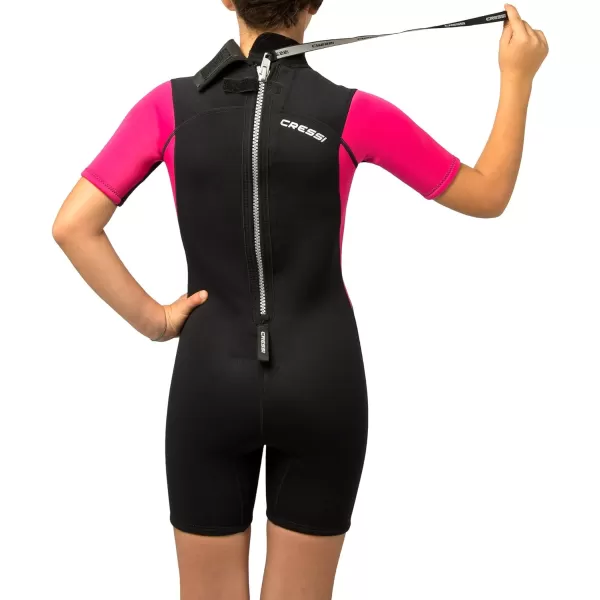 Cressi Shorty Junior Wetsuit for Snorkeling, Surfing, Paddleboarding - for Kids age 2 to 13 Years Old | Made of Double-Lined 3mm Neoprene, Ideal for Medium Cold Water | Med X Junior: designed in Italy