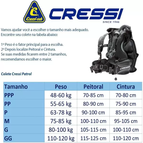 Cressi Travel-Friendly Light Back Inflation BCD for Scuba Diving | Patrol: Designed in Italy
