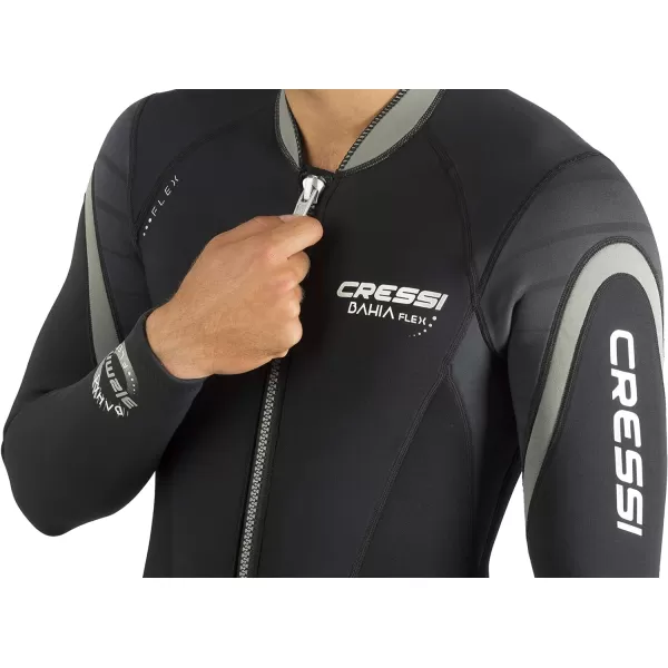 Men's Front-Zip Full Wetsuit for Water Activities - Bahia Flex: Designed in Italy by Cressi