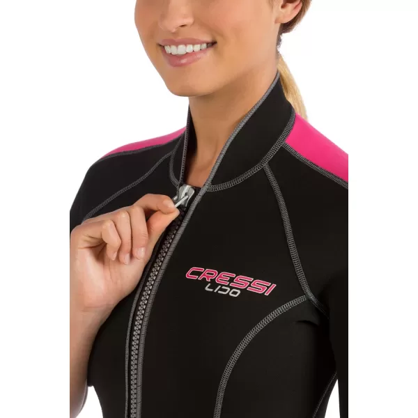 Women's Short Front Zip Wetsuit for Surfing, Snorkeling, Scuba Diving -Lido Short Lady