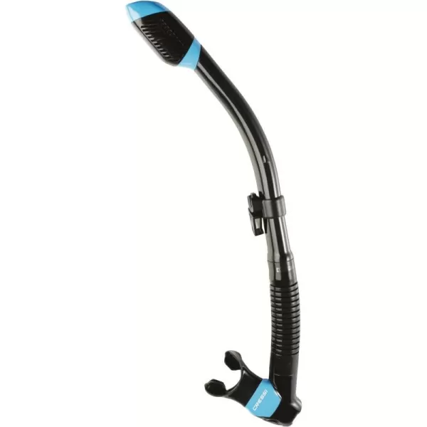 Cressi Adult Diving Dry Snorkel with Splash Guard and Top Valve - Supernova Dry: Designed in Italy