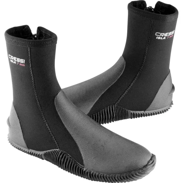 Cressi Adult Unisex Crew Water Boots for Scuba Diving, Surfing, Canyoning, 7 mm Neoprene Thickness - Isla: Designed in Italy