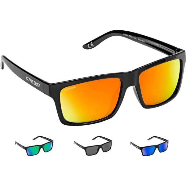 Cressi Bahia Adult Sport Sunglasses, Polarized Lenses, Protective Case - Best for Boating, Sailing, Fishing, and Running