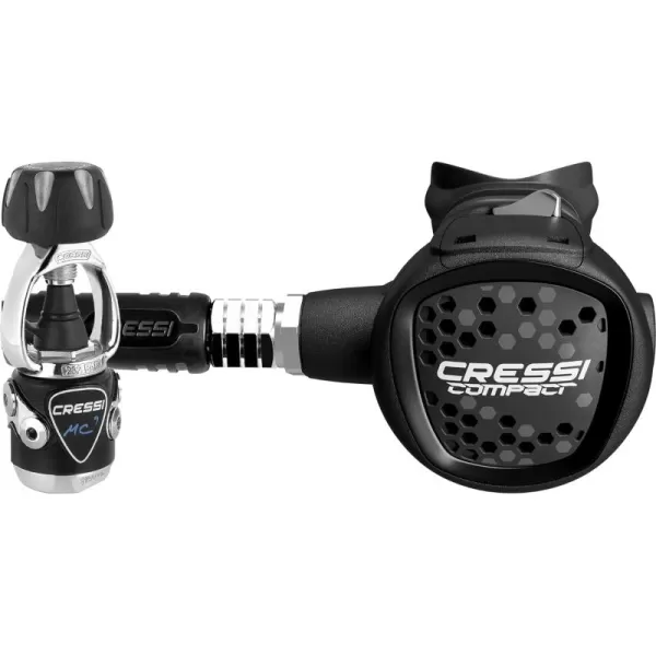 Cressi Ideal Scuba Diving Regulator for Beginners and Travelers - Hyperbalanced Diaphram 1st Stage, Compact 2nd Stage - MC9/Compact: Made in Italy