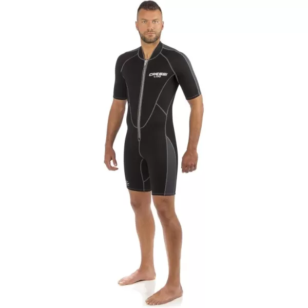 Cressi Men's Full Front Zip Wetsuit for Swimming, Snorkeling, Scuba Diving - Lido Short: Designed in Italy