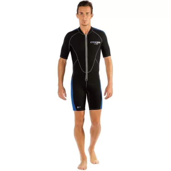 Cressi Men's Full Front Zip Wetsuit for Swimming, Snorkeling, Scuba Diving - Lido Short: Designed in Italy