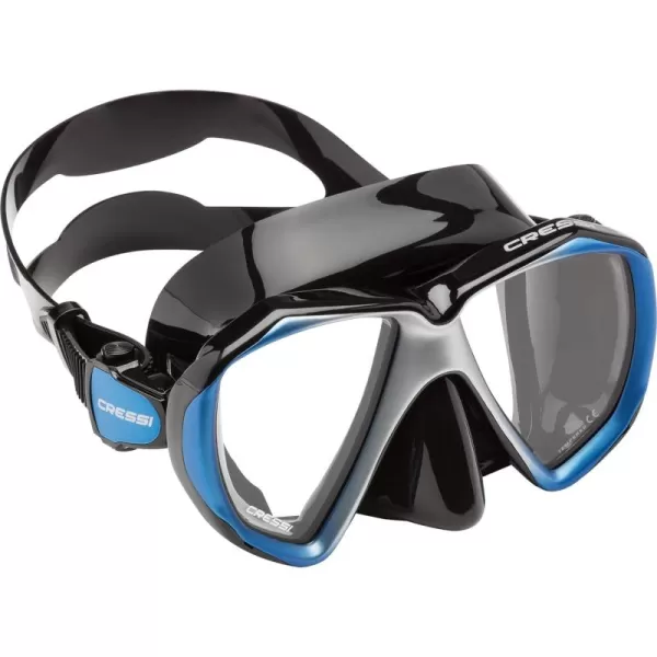 Cressi Perfect View Scuba Diving, Snorkeling Mask in Pure Comfortable Silicone - Available with Different Panoramic Lenses - Liberty: designed in Italy