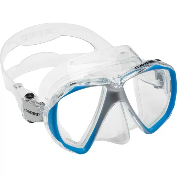 Cressi Perfect View Scuba Diving, Snorkeling Mask in Pure Comfortable Silicone - Available with Different Panoramic Lenses - Liberty: designed in Italy