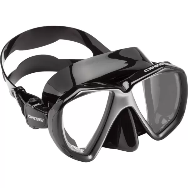 Cressi Perfect View Scuba Diving, Snorkeling Mask in Pure Comfortable Silicone - Available with Different Panoramic Lenses - Liberty: designed in Italy
