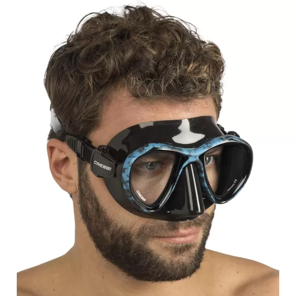 Adult Free Diving Photographer Low Volume Mask with Silicone Skirt- Metis by Cressi: Quality Since 1946