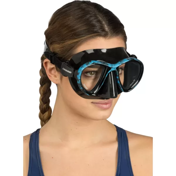 Adult Free Diving Photographer Low Volume Mask with Silicone Skirt- Metis by Cressi: Quality Since 1946