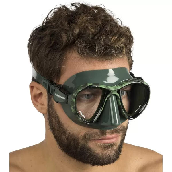 Adult Free Diving Photographer Low Volume Mask with Silicone Skirt- Metis by Cressi: Quality Since 1946