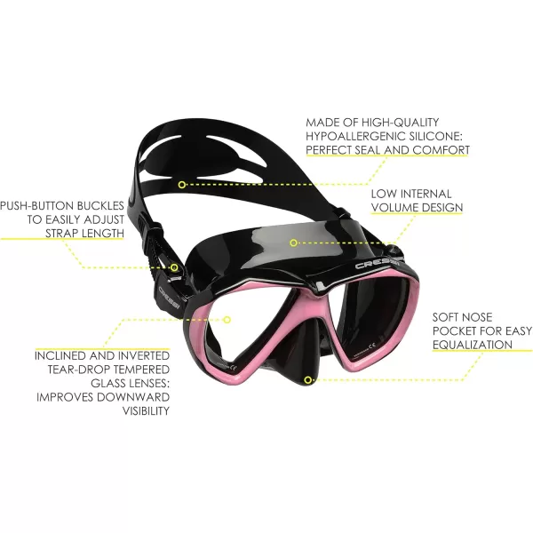Adult Scuba Driving, Snorkeling, and Freediving Mask - Soft Comfortable Silicone - Ranger: Designed in Italy