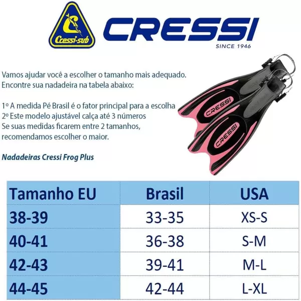 Cressi Adult Powerful Efficient Open Heel Scuba Diving Fins | Frog Plus: made in Italy