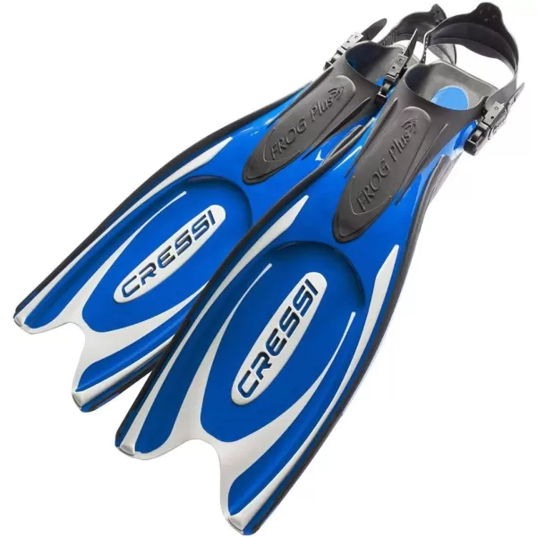 Cressi Adult Powerful Efficient Open Heel Scuba Diving Fins | Frog Plus: made in Italy