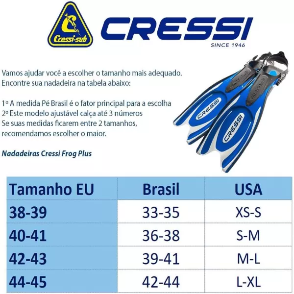 Cressi Adult Powerful Efficient Open Heel Scuba Diving Fins | Frog Plus: made in Italy