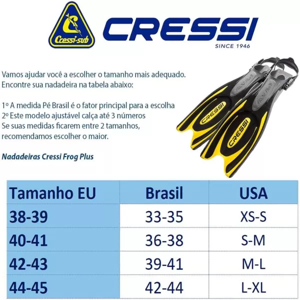Cressi Adult Powerful Efficient Open Heel Scuba Diving Fins | Frog Plus: made in Italy