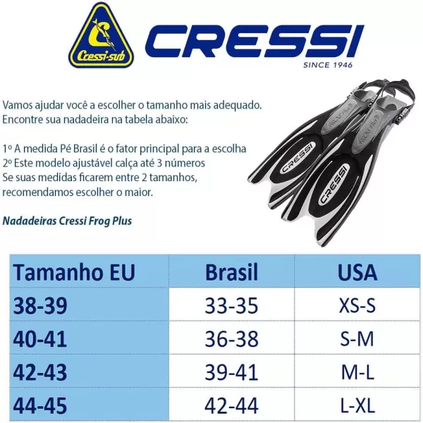 Cressi Adult Powerful Efficient Open Heel Scuba Diving Fins | Frog Plus: made in Italy
