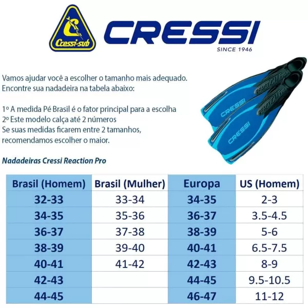 Cressi Adult Snorkeling &amp; Scuba Diving Fins - Powerful Full Foot Pocket Fins - Reaction Pro: Made in Italy
