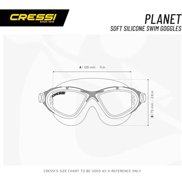 Cressi Adult Swim Goggles with Long Lasting Anti-Fog Technology - Planet: made in Italy