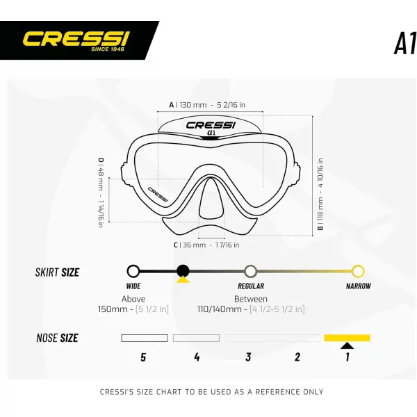 Cressi Anti-Fog Wide View Single Lens Scuba Diving and Freediving Mask: A1: Designed in Italy