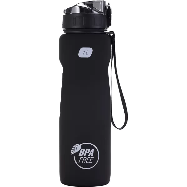 Cressi H2O Frosted Drinking Flask - One Click Opening, Lanyard for Easy Carrying, Filter for Ice and Fruit - 600 ml / 1000 ml - BPA Free - Designed in Italy