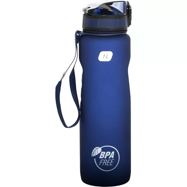 Cressi H2O Frosted Drinking Flask - One Click Opening, Lanyard for Easy Carrying, Filter for Ice and Fruit - 600 ml / 1000 ml - BPA Free - Designed in Italy