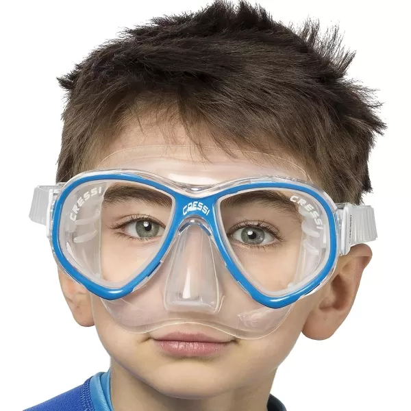 Cressi Junior Boys and Girls Snorkeling Silicone Mask | Perla Jr Made in Italy