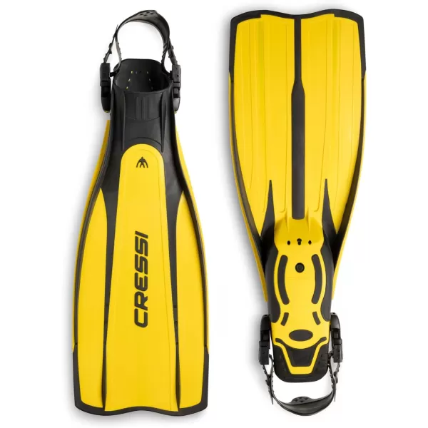 Cressi Lightweight Well-Balanced Open Heel Scuba Diving Fins - Pro Light: made in Italy