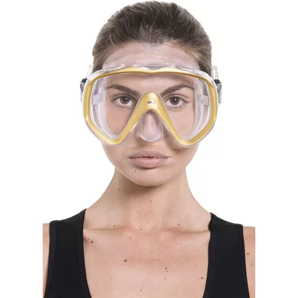 Cressi Perfect View Scuba Diving, Snorkeling Mask in Pure Comfortable Silicone - Available with Different Panoramic Lenses - Liberty: Designed in Italy